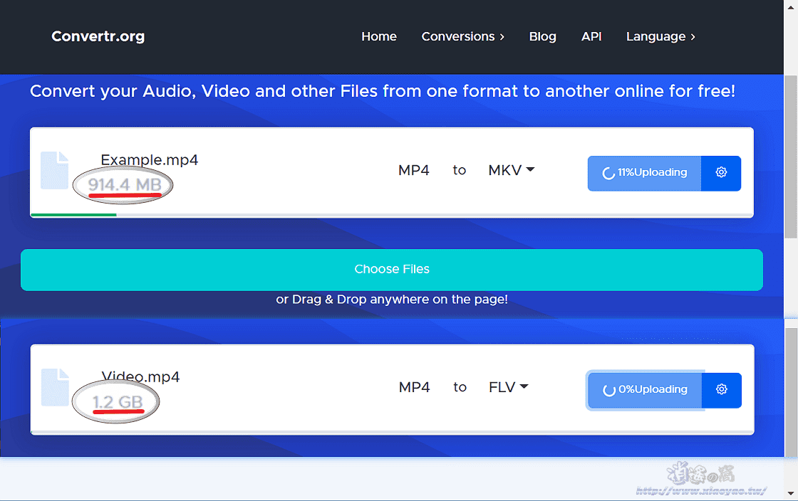 Convertr.org 線上轉換檔案格式