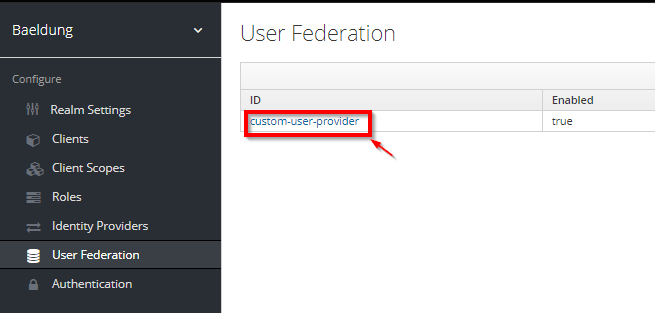 通过Keycloak使用自定义用户提供程序
