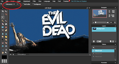 在 Pixlr 编辑器中删除背景