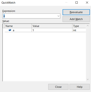 Visual Studio 2017 中的变量