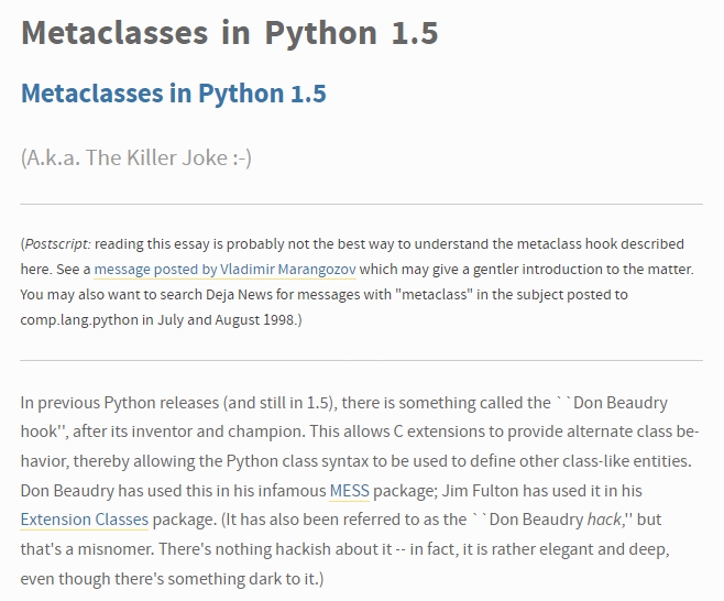 Guido 的元类随笔