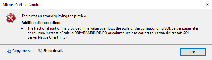 为什么 SSIS 变量没有将毫秒部分传递到查询中?